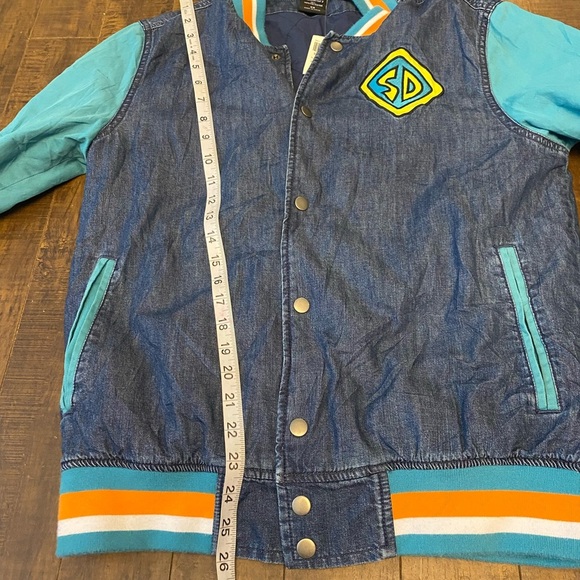 Scooby Doo Box lunch Mystery Machine denim Varsity jacket - Picture 5 of 11